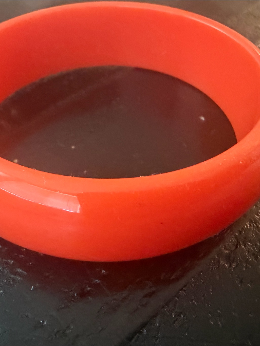 Bold Orange Resin Bangle Bracelet